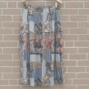 Maxi skirt  elastic waist, button down front with pockets, Relaxed soft fabric